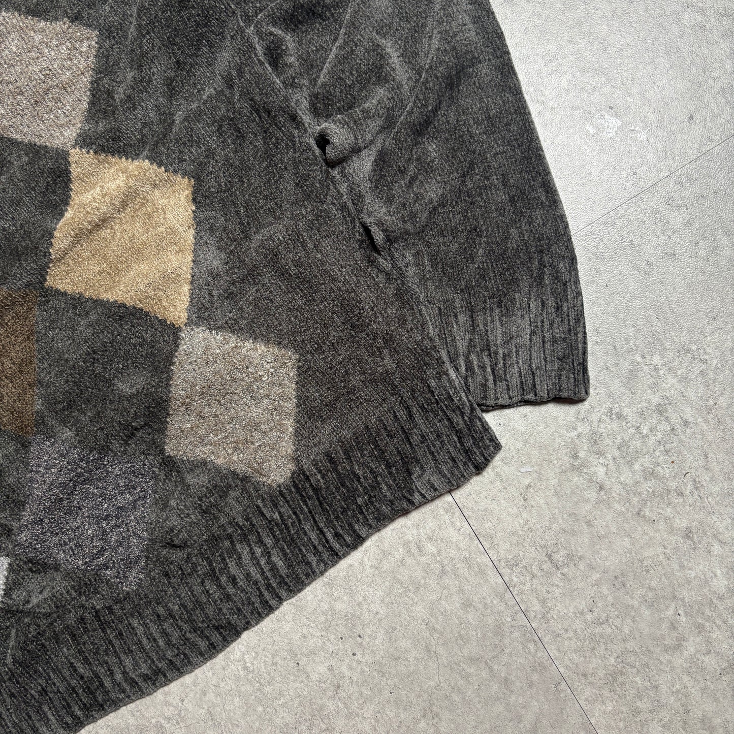 アーガイルニットシティボーイコーデ古着