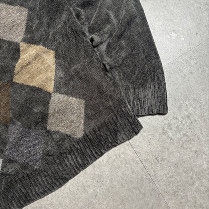 アーガイルニットシティボーイコーデ古着