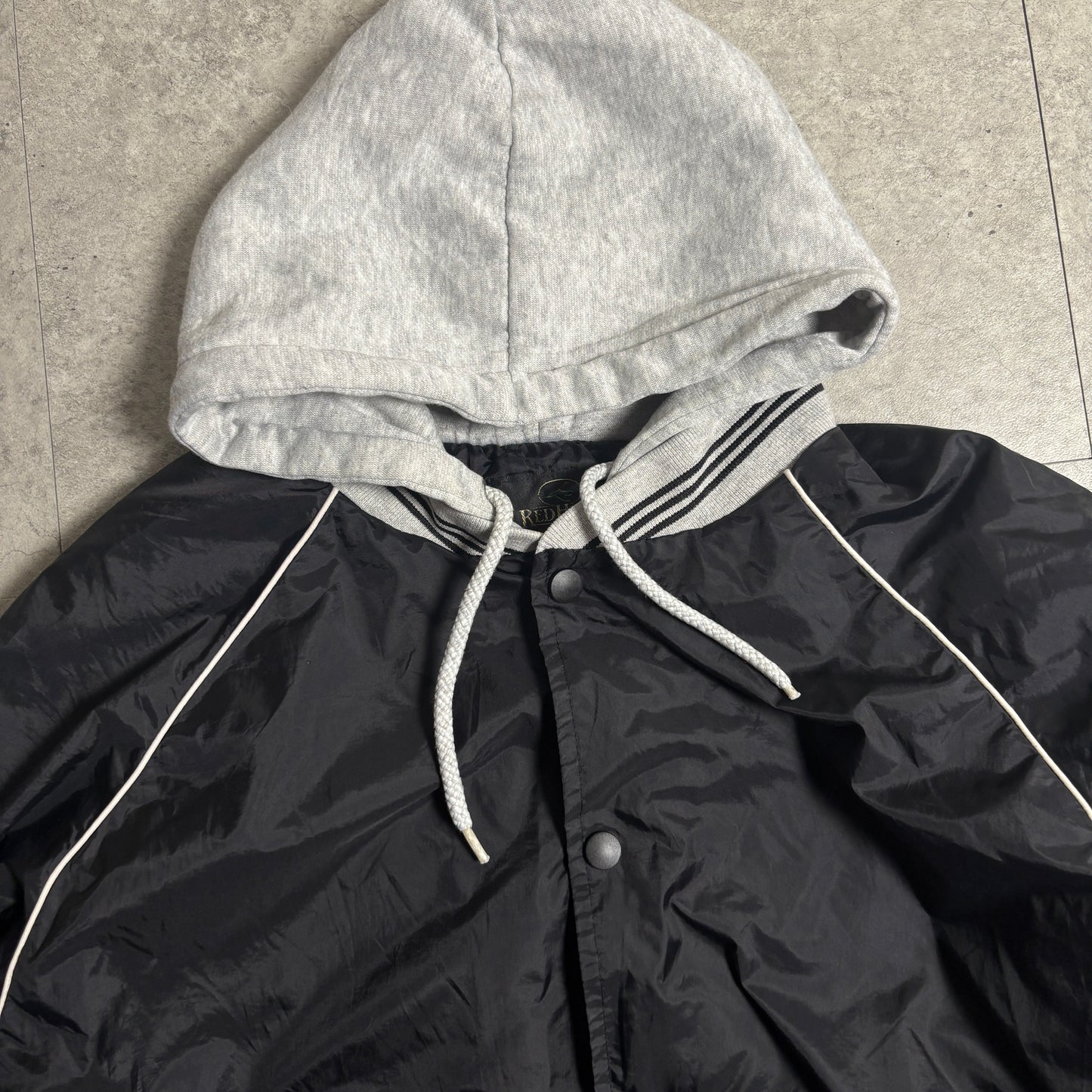 フード付きナイロンブルゾン短丈ストリートコーデ古着