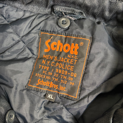 Schott N.Y.CPOLICETYPE9809-OG中綿ジャケットアメカジワークストリートコーデ