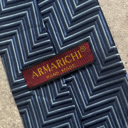 ワンタッチジップネクタイ青紺ストリートシックシティボーイ古着