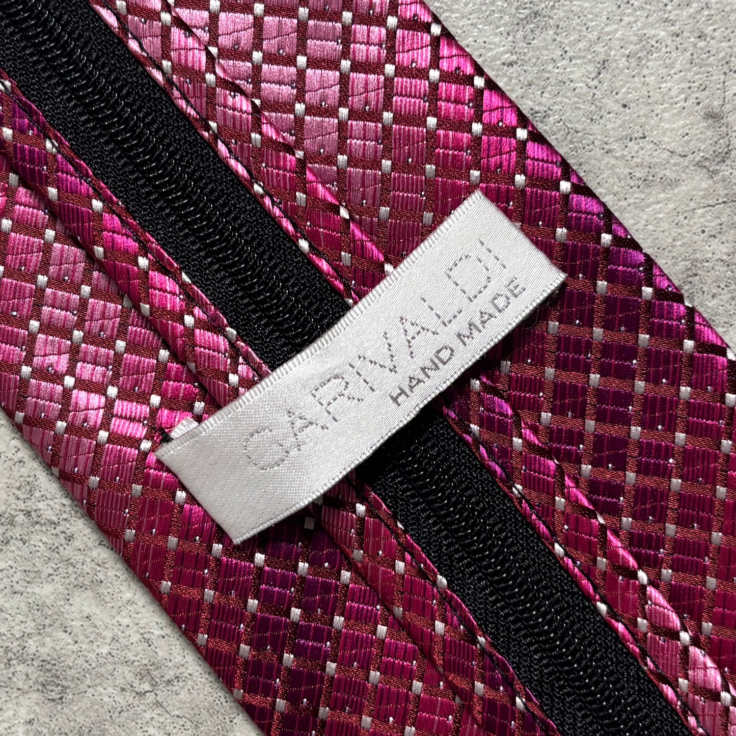 ワンタッチジップネクタイ濃ピンクグラデストリートシティボーイ古着