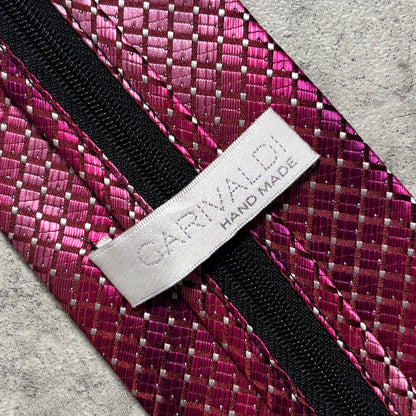 ワンタッチジップネクタイ濃ピンクグラデストリートシティボーイ古着