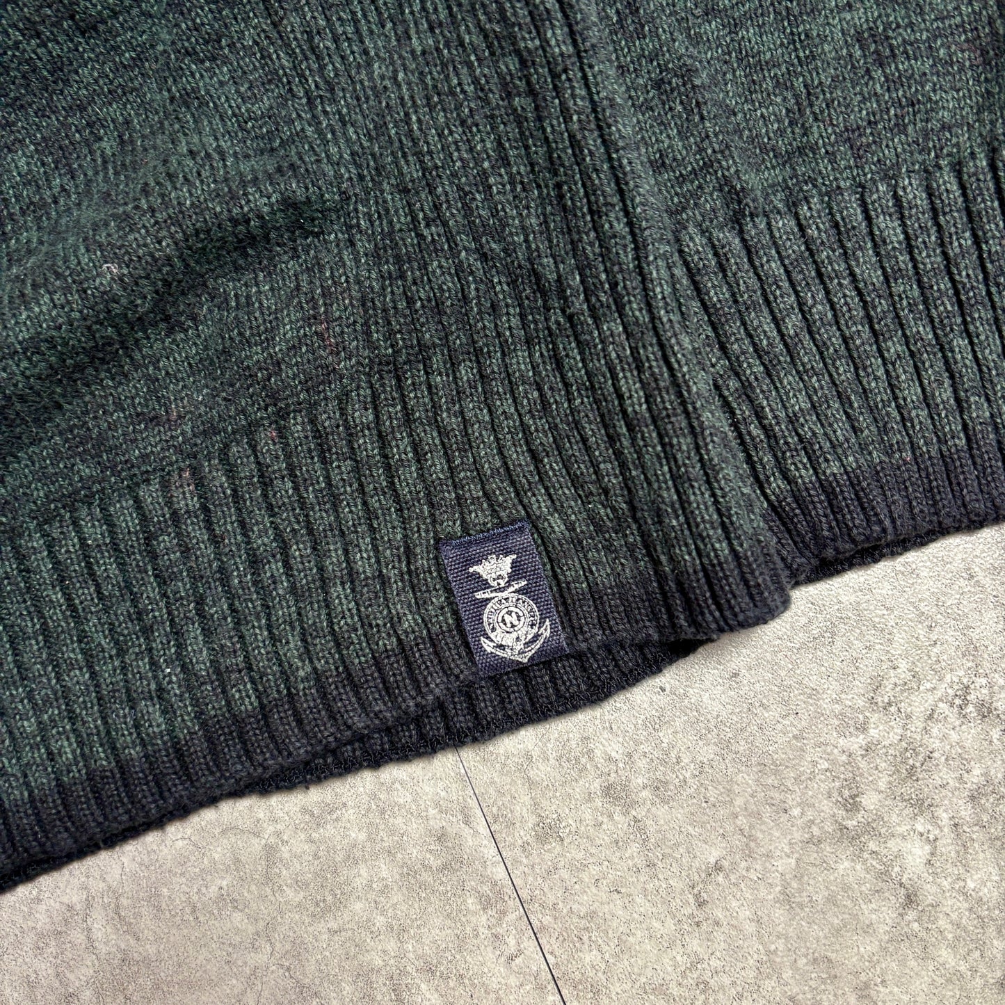 ハーフジップニットシティボーイコーデ古着