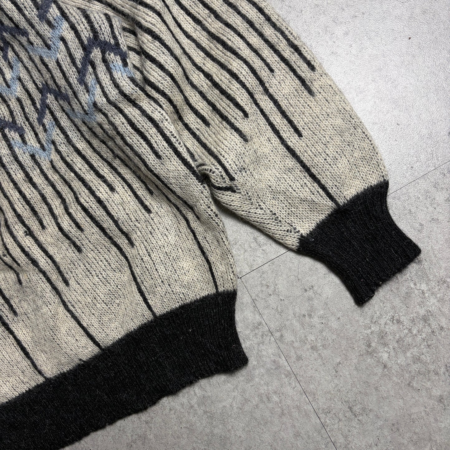 モヘアニットデニムシティボーイコーデ古着