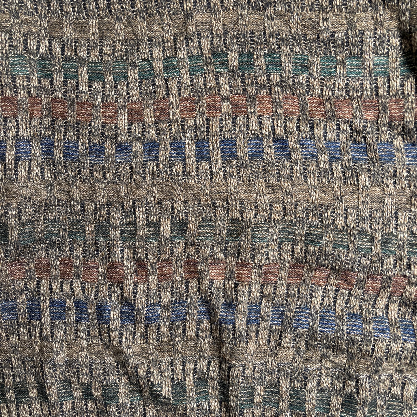 総柄ニットシティボーイコーデ古着デニム