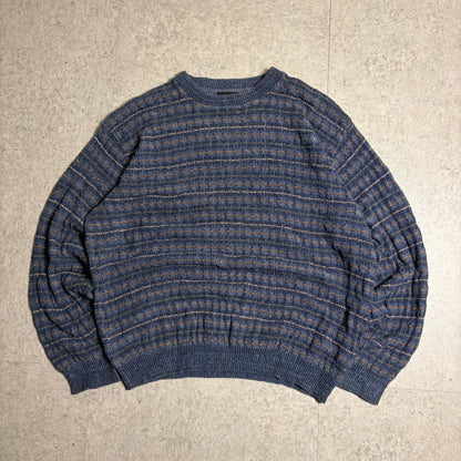 総柄コットンニットシティボーイコーデ古着