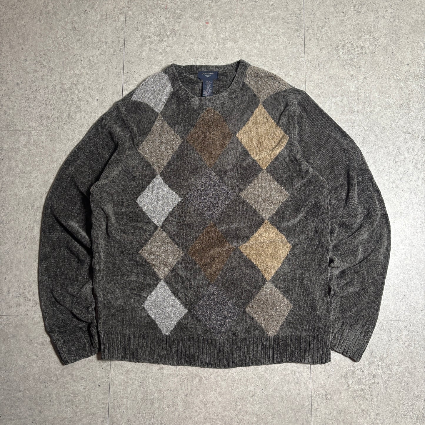 アーガイルニットシティボーイコーデ古着