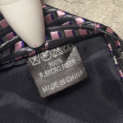 ワンタッチジップネクタイ青紫グラデーションストリートシティボーイ古着