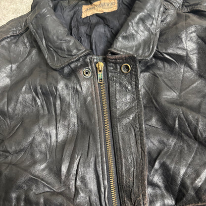 レザージャケットシティボーイコーデ古着