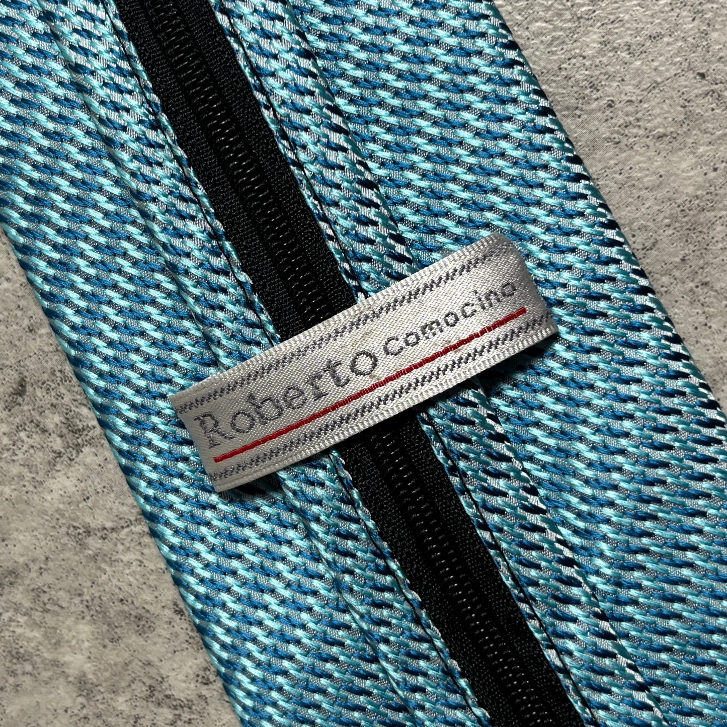 ワンタッチジップネクタイブルーストリートシティボーイ古着クラシック