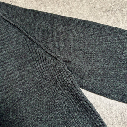 ハーフジップニットシティボーイコーデ古着