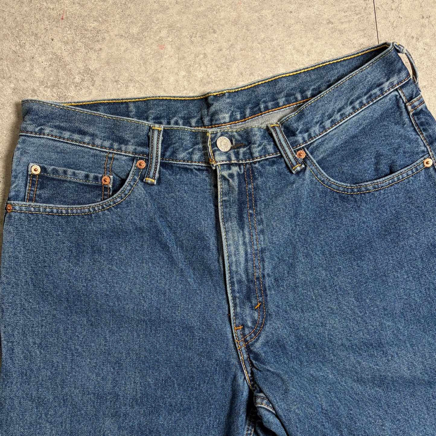 チェック柄コットンニットデニムコーデ古着