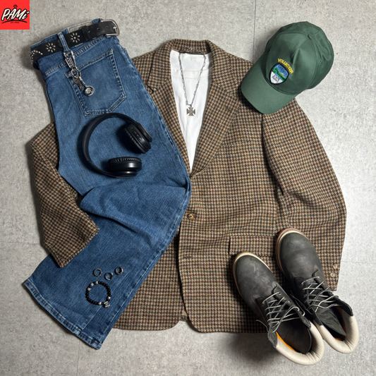 BROOKS BROTHERSガンクラブチェックシティボーイコーデ古着