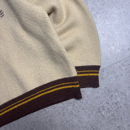 ゴッホプリントニットシティボーイコーデ古着