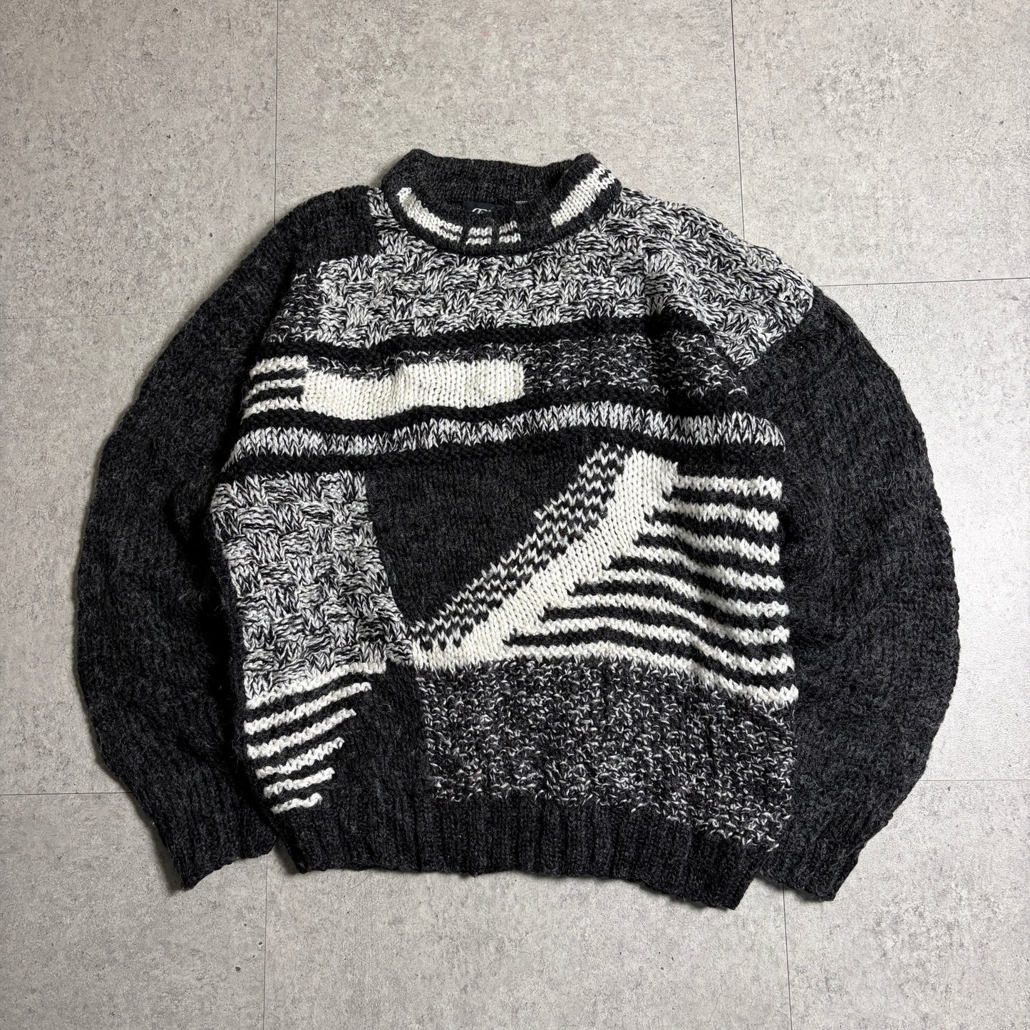 モヘアニットシティボーイコーデ古着