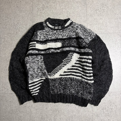 モヘアニットシティボーイコーデ古着