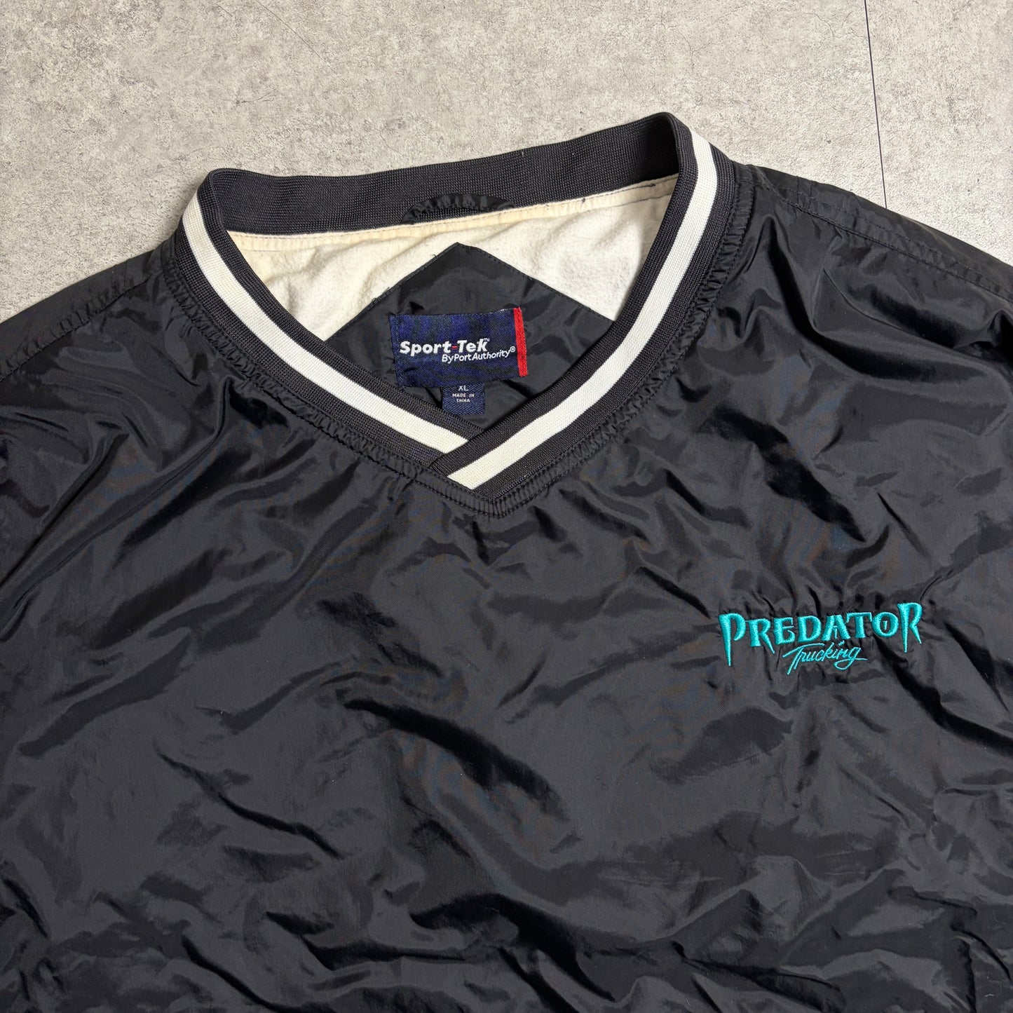 ナイロンプルオーバーブラックデニムストリートコーデ古着