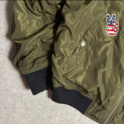 ワッペン付MA-1ストリートコーデ古着