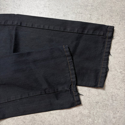 ネルシャツブラックデニムアメカジコーデ古着