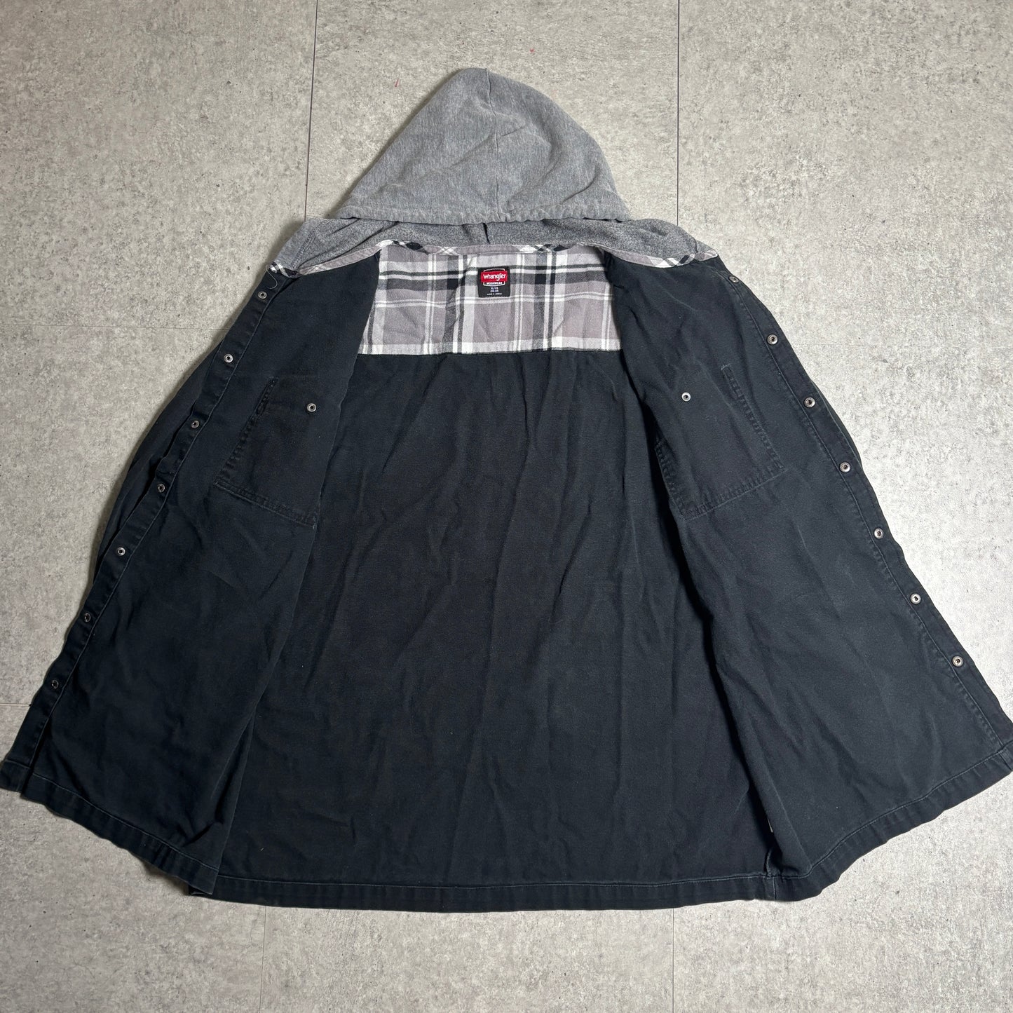 Wranglerシャツパーカー無骨ストリートコーデ古着