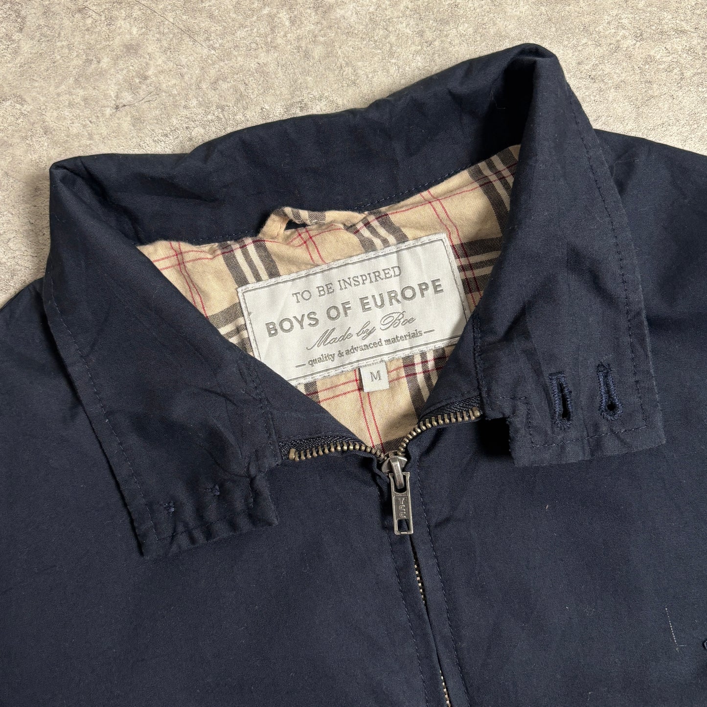 ハリントンジャケットネイビーシティボーイコーデ古着