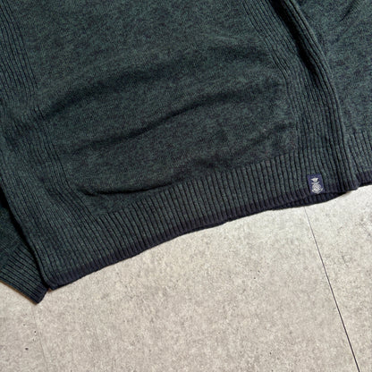 ハーフジップニットシティボーイコーデ古着