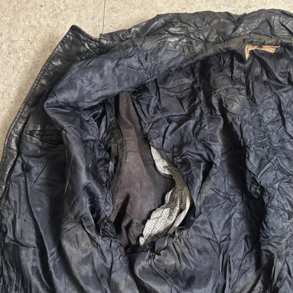 レザージャケットシティボーイコーデ古着