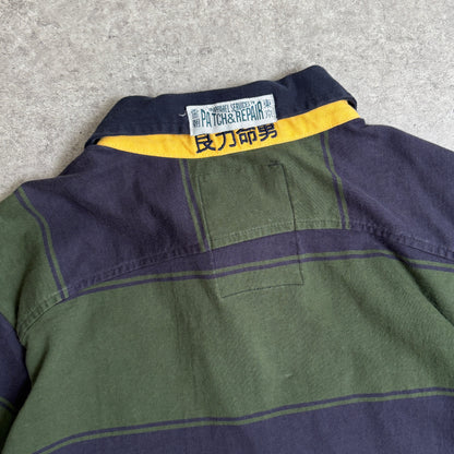 ラガーシャツシティボーイコーデ古着