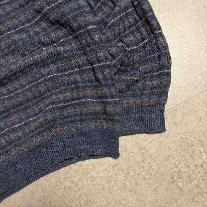 総柄コットンニットシティボーイコーデ古着