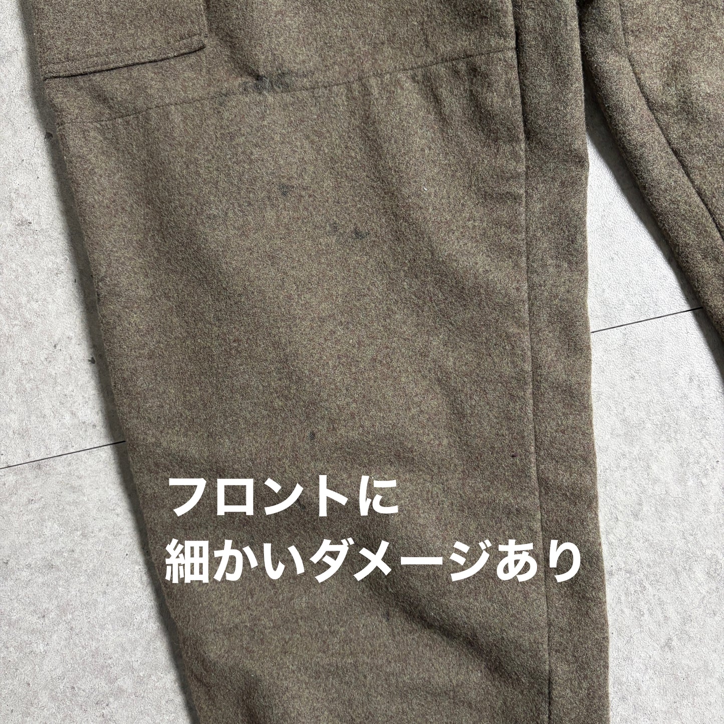 バーガンディニットミリタリーコーデ古着