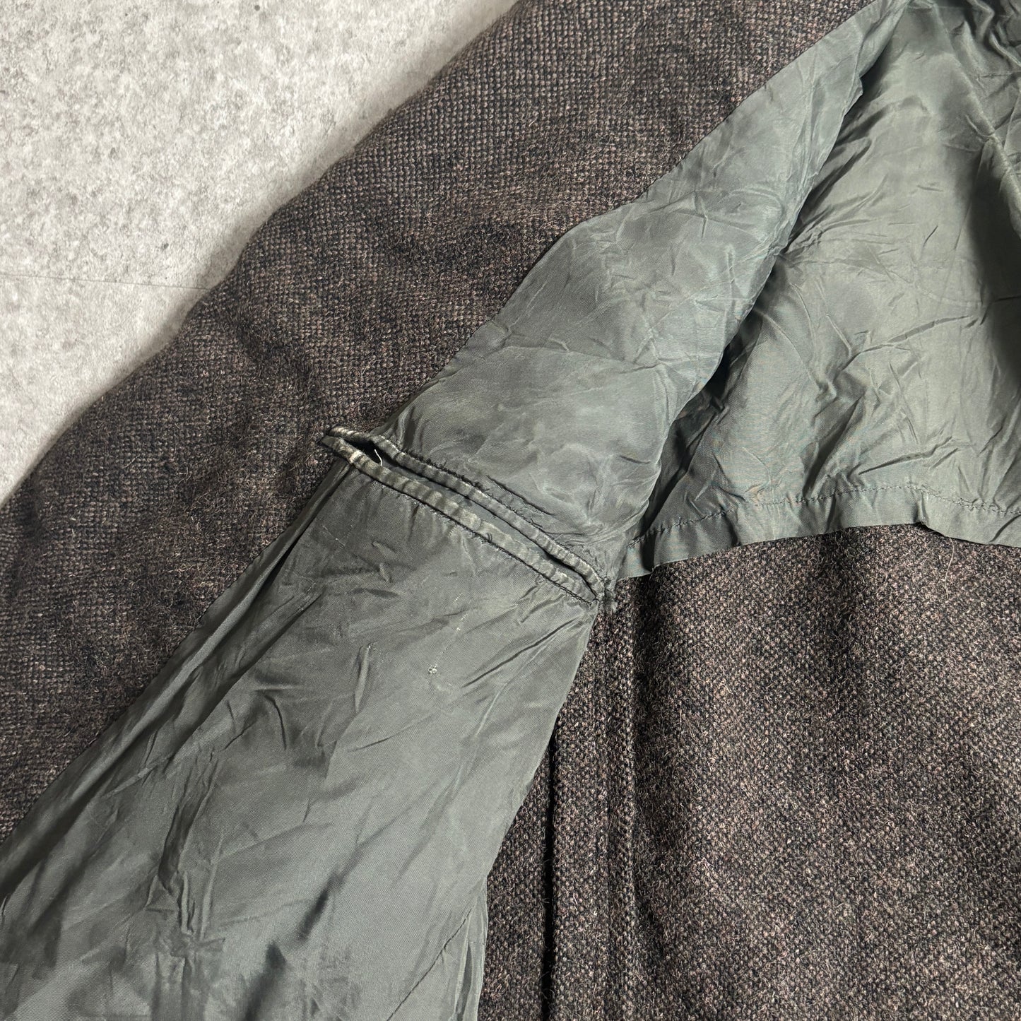 ハリスツィードシティボーイコーデ古着