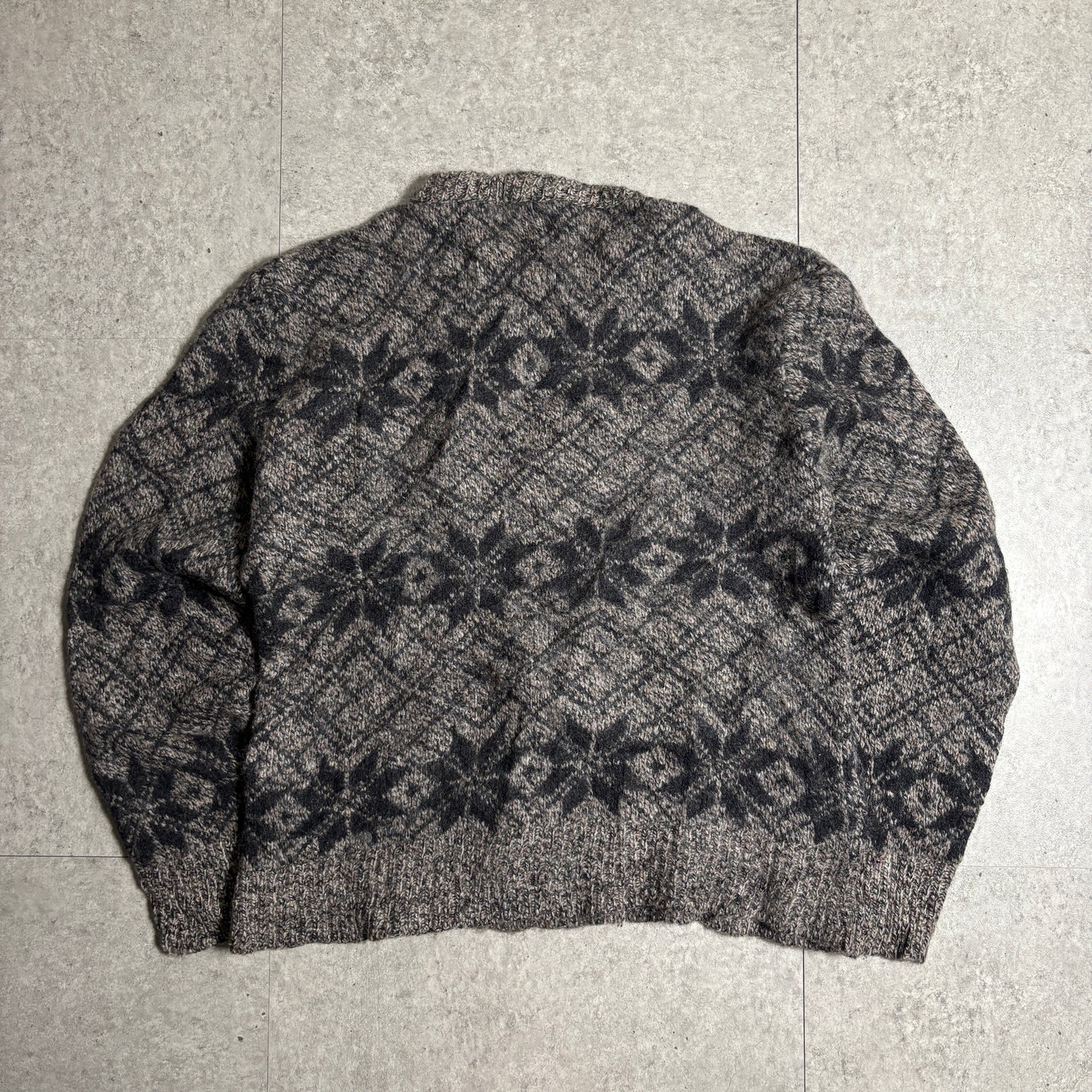 総柄ニットアメカジストリートコーデ古着