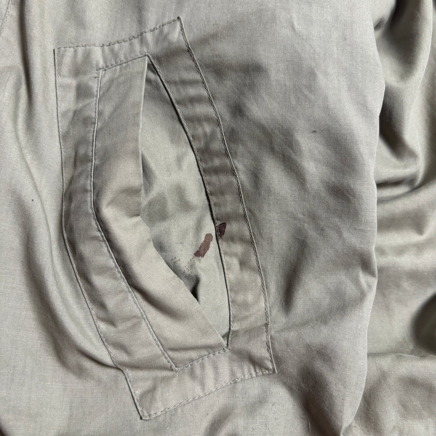 ハリントンジャケットベージュシティボーイコーデ古着