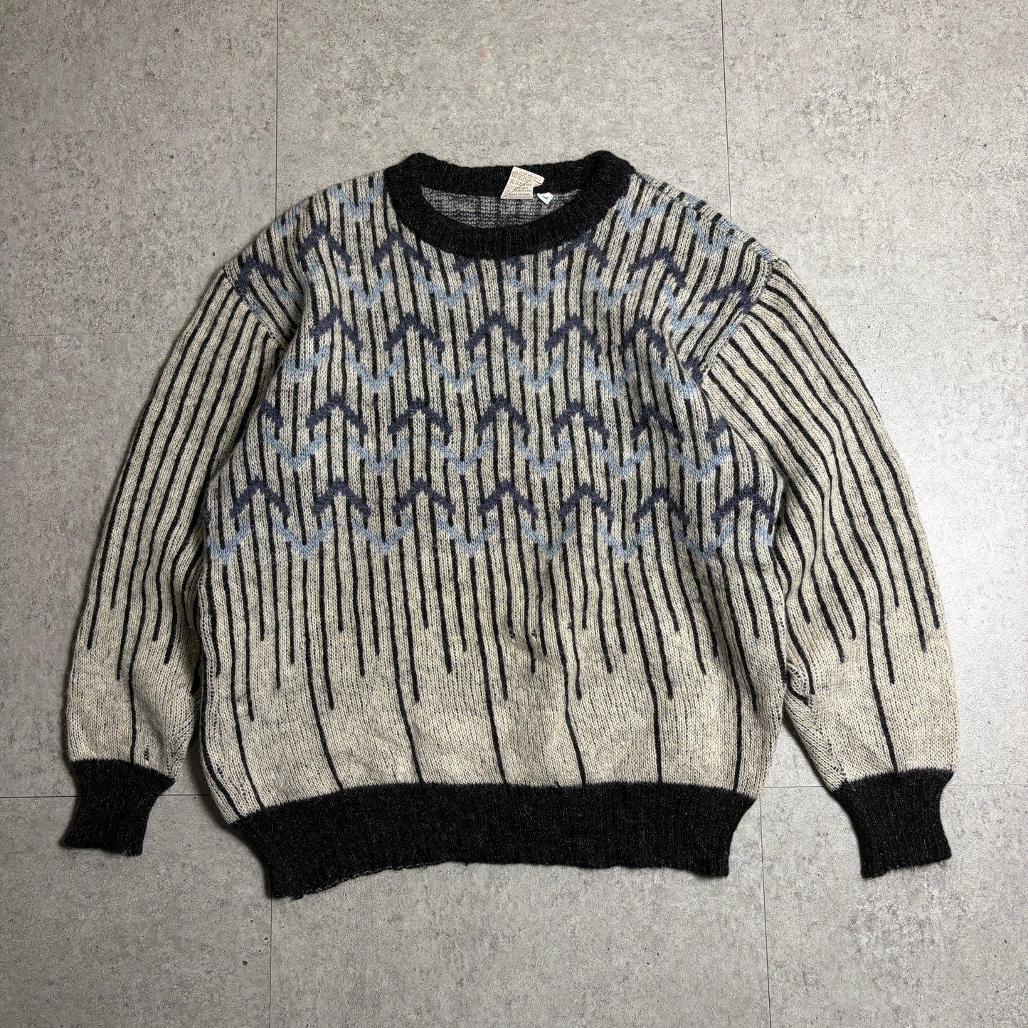 モヘアニットデニムシティボーイコーデ古着