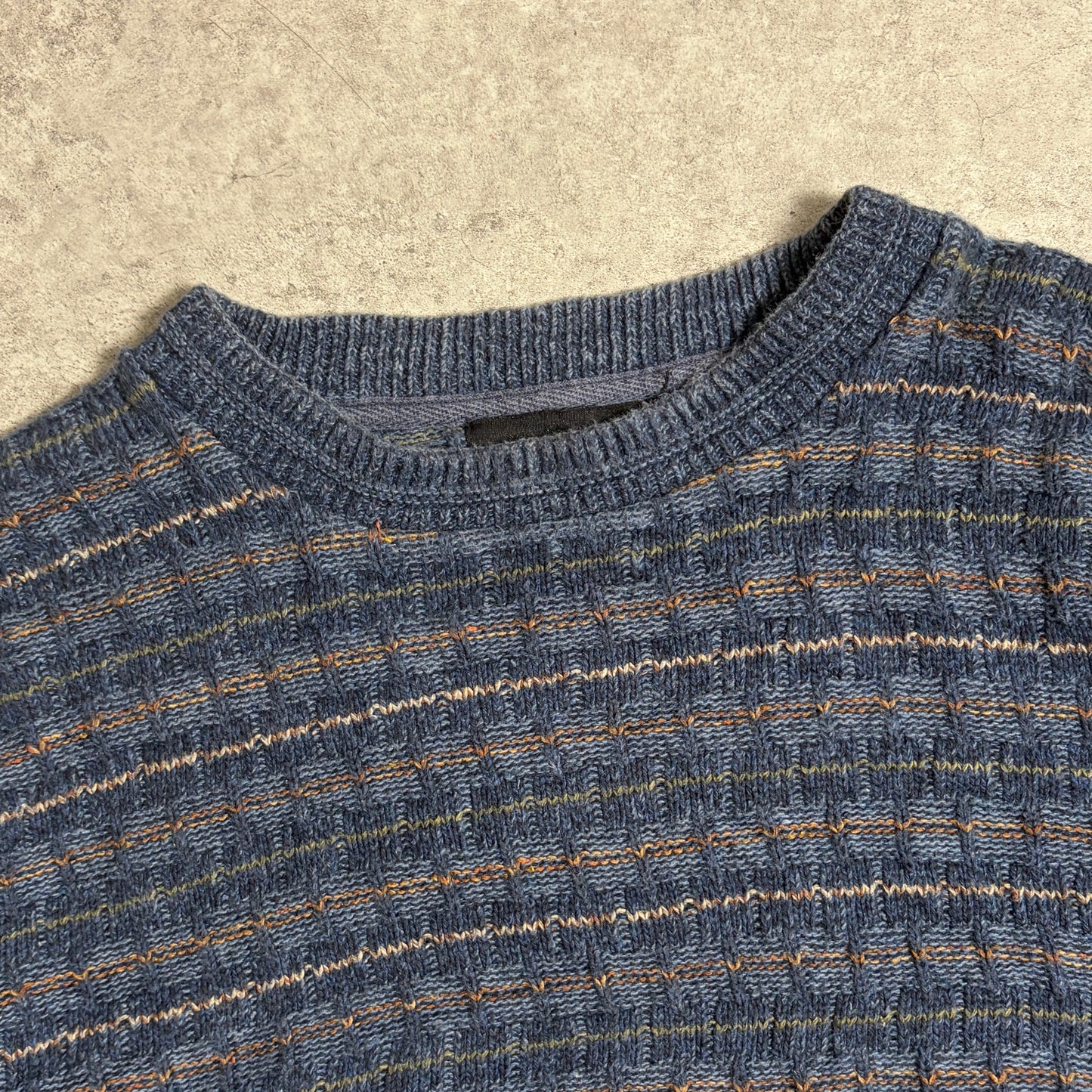 総柄コットンニットシティボーイコーデ古着