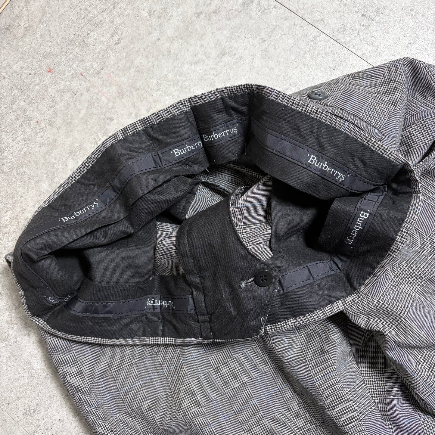 バーバリーグレンチェックスラックスシティボーイコーデ古着