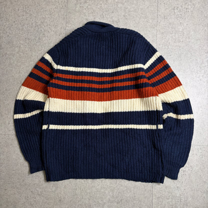 ニットカーデコーデュロイパンツコーデ古着