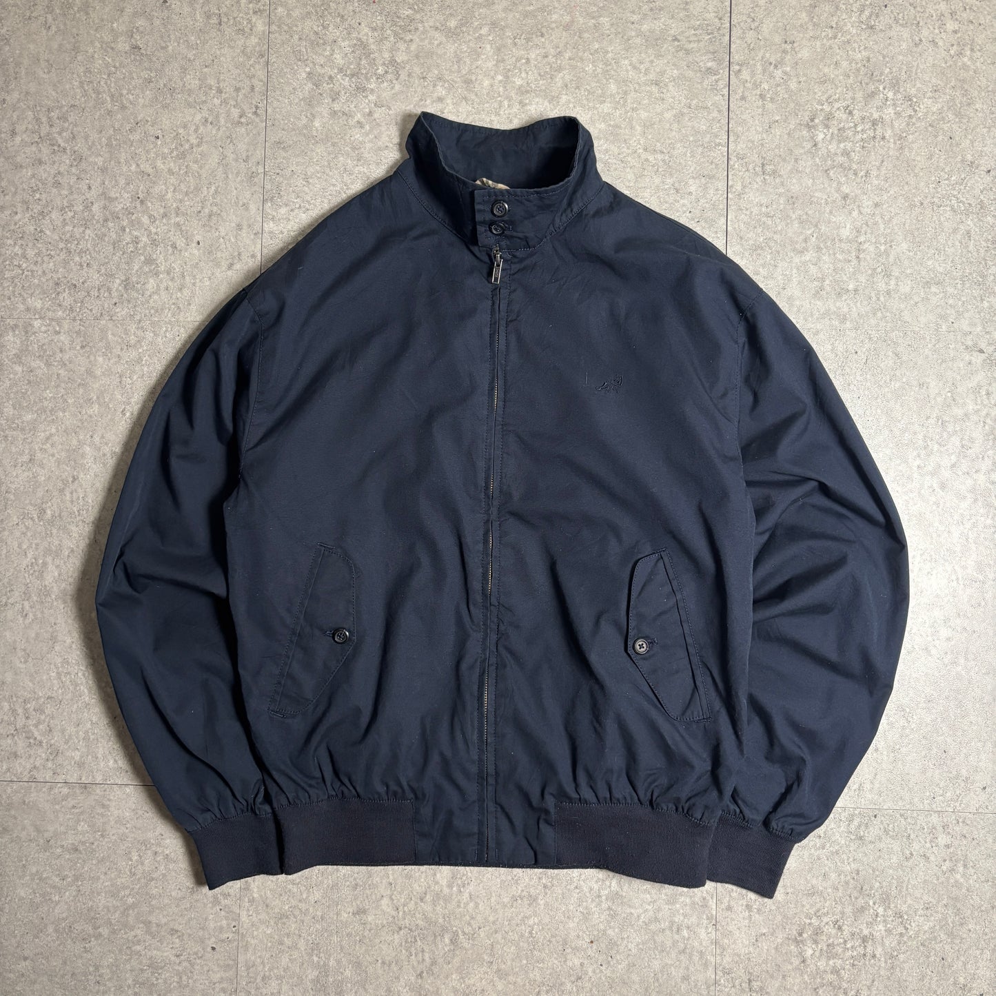 ハリントンジャケットネイビーシティボーイコーデ古着