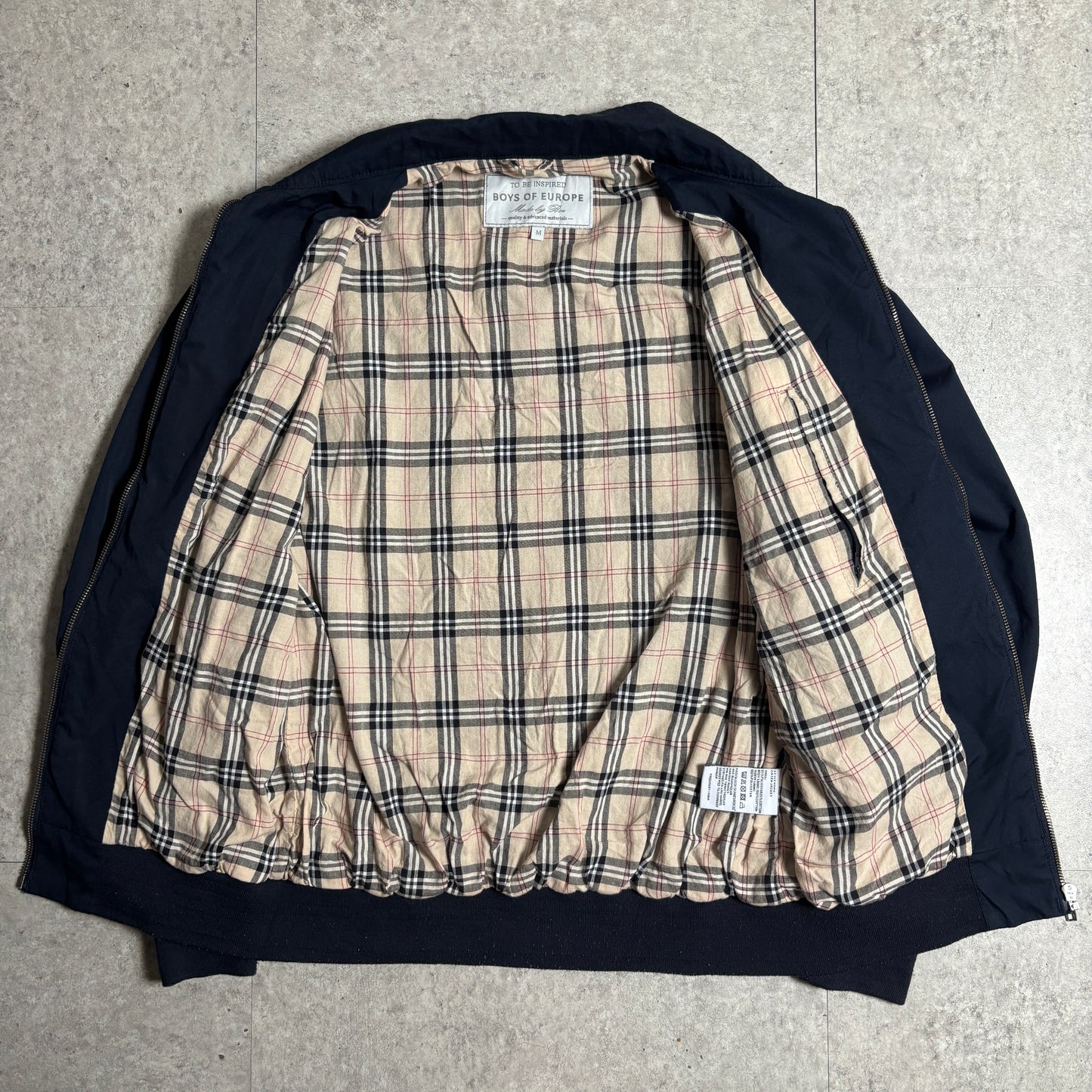 ハリントンジャケットネイビーシティボーイコーデ古着