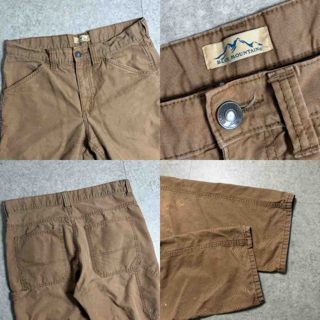 Vネックコットンニットダックパンツコーデ古着