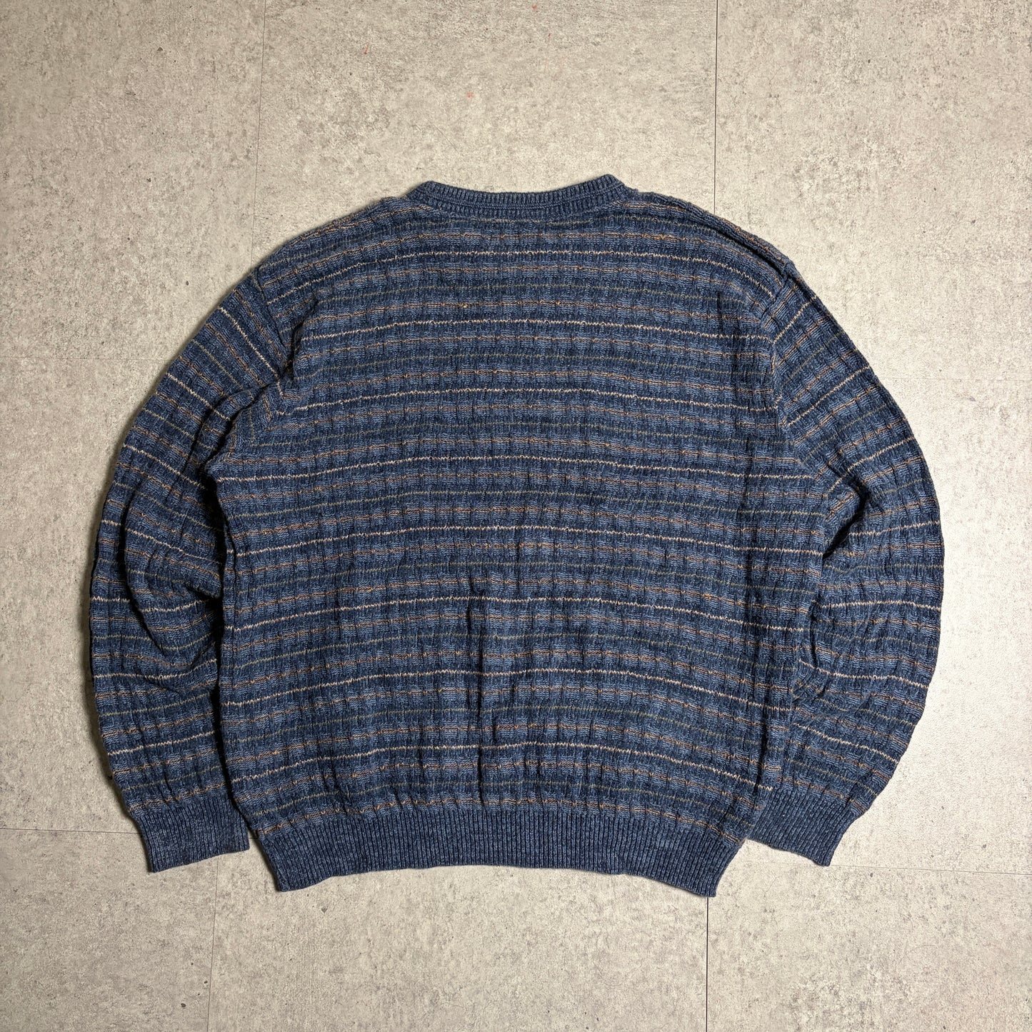 総柄コットンニットシティボーイコーデ古着