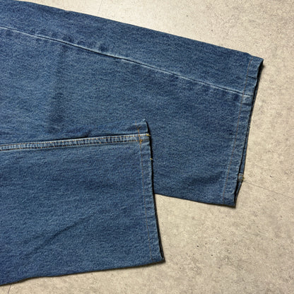 チェック柄コットンニットデニムコーデ古着