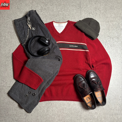 NAUTICAニットシティボーイコーデ古着