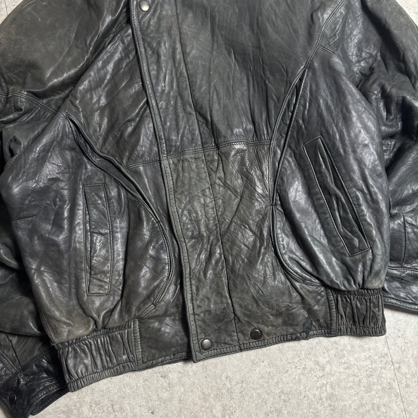 レザージャケットストリートコーデ古着