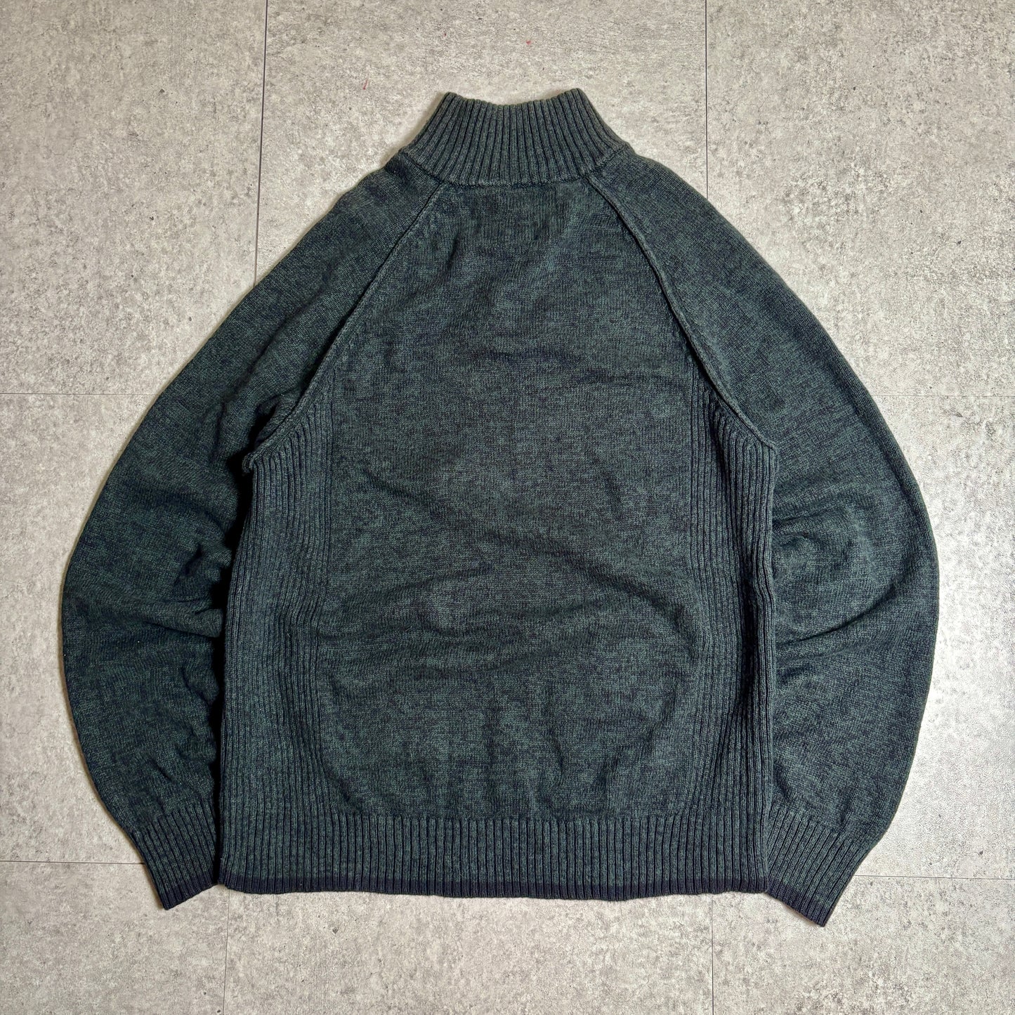 ハーフジップニットシティボーイコーデ古着