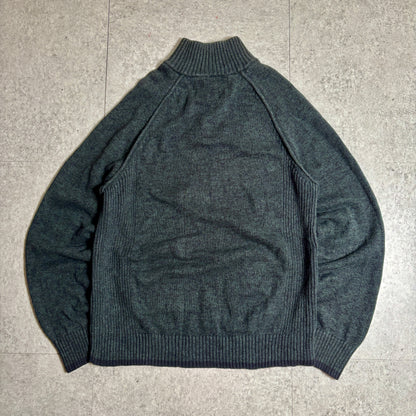 ハーフジップニットシティボーイコーデ古着