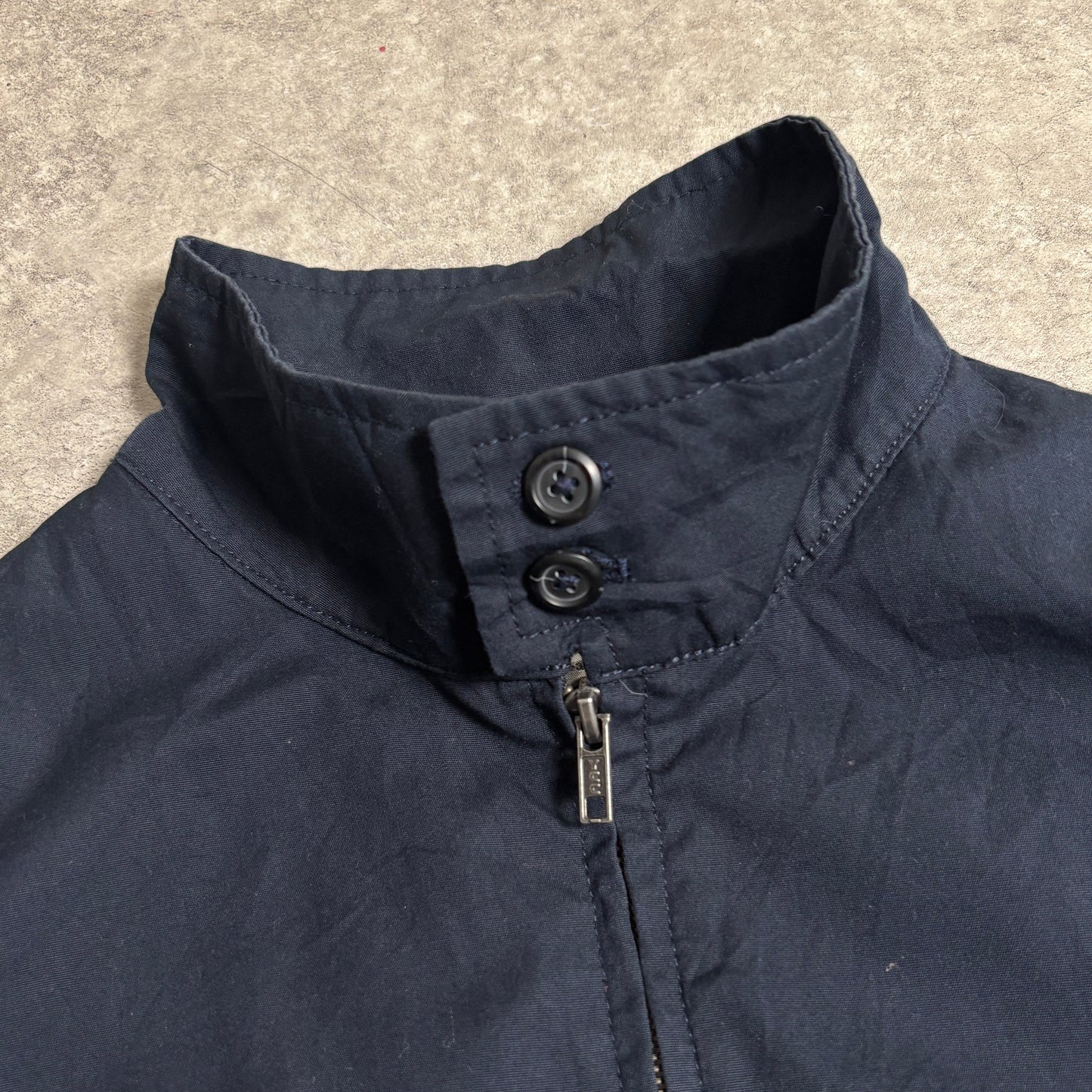 ハリントンジャケットネイビーシティボーイコーデ古着