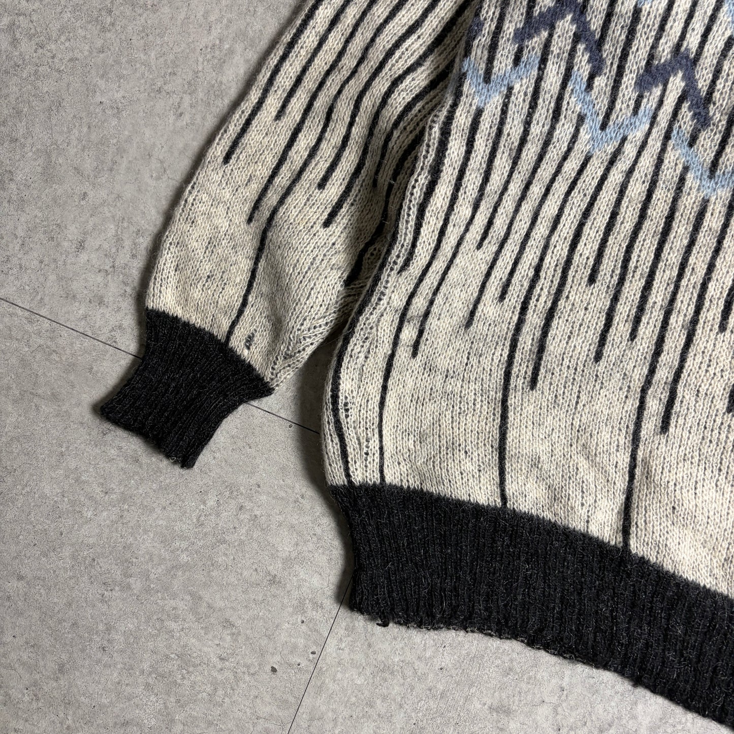 モヘアニットデニムシティボーイコーデ古着