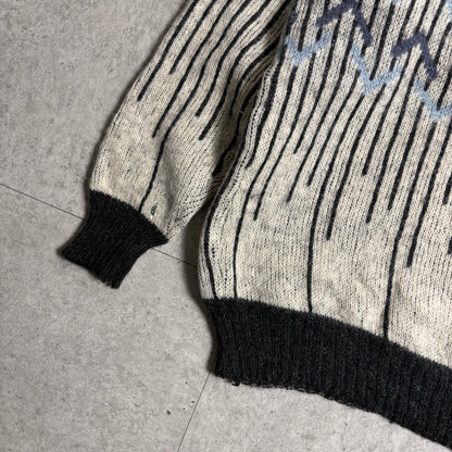 モヘアニットデニムシティボーイコーデ古着